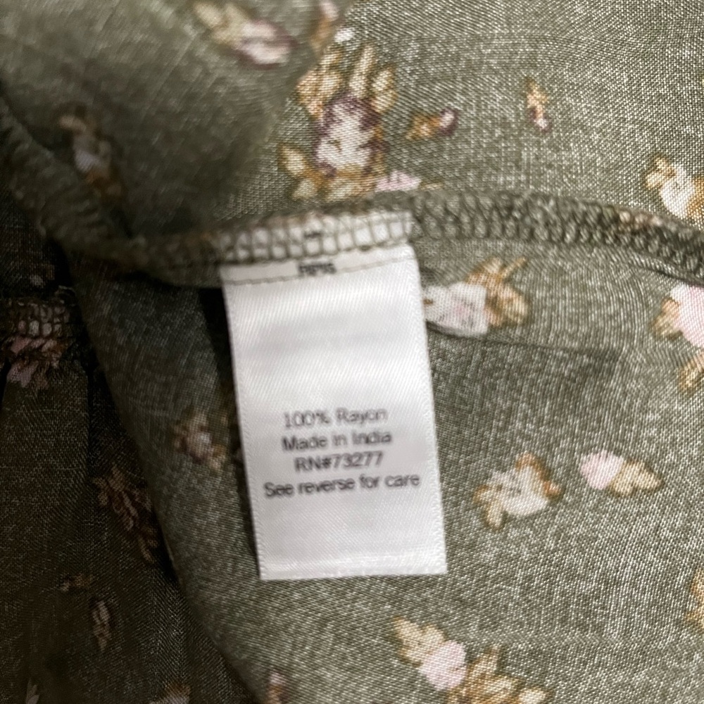 NWT SO Olive Floral Button Front Maxi Skirt - Picture 6 of 8